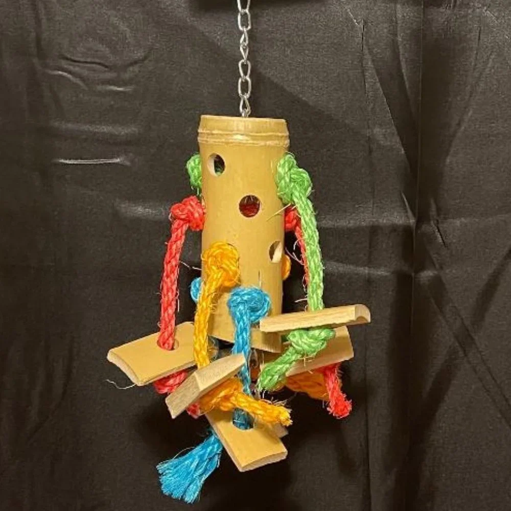 BRAND NEW ~ ALL LIVING THINGS BAMBOO MEDIUM SIZED BIRD TOY WITH BELL